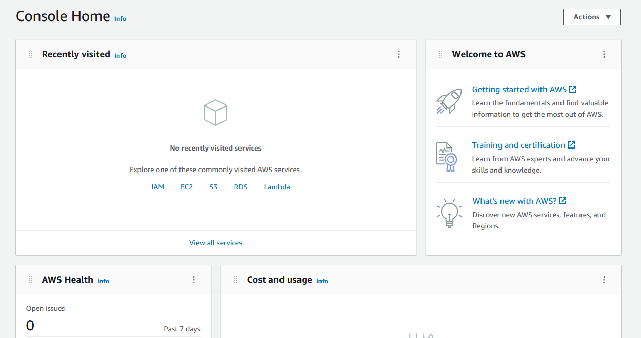 aws management console